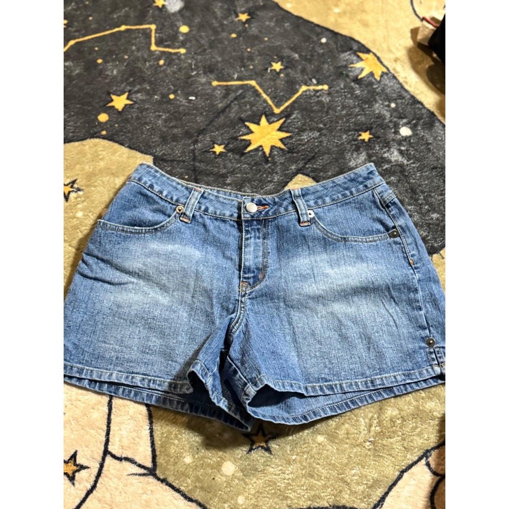 La Blues Denim Shorts Womens Size 10 Blue Embroidered Pockets‎ Casual Cute